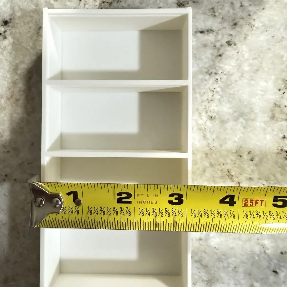 Lot of 3 Mini IKEA Billy Style Bookshelves 1:10 Scale White 5 Shelf Set